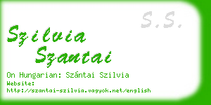 szilvia szantai business card