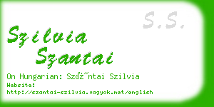 szilvia szantai business card